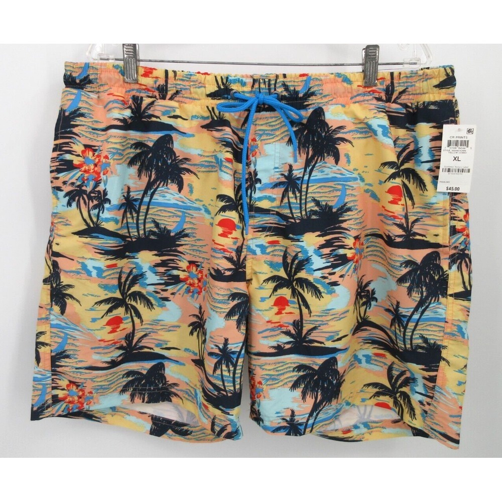 CLUB ROOM QUICK DRY TROPICAL PRINT SWIM TRUNKS Men's Size XL NWT!!!